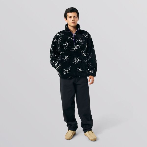Кофта HUF FA22 Quake sherpa 1/4 zip black