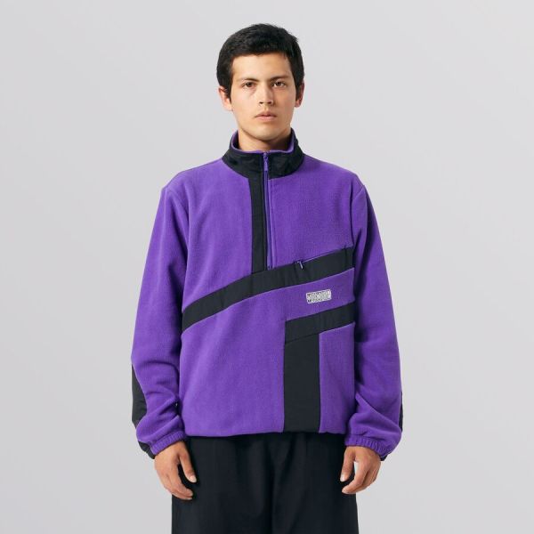 Флиска HUF FA22 Range Quarter zip polar fleece purple