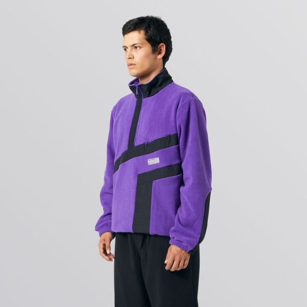 Флиска HUF FA22 Range Quarter zip polar fleece purple