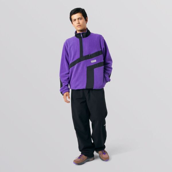 Флиска HUF FA22 Range Quarter zip polar fleece purple