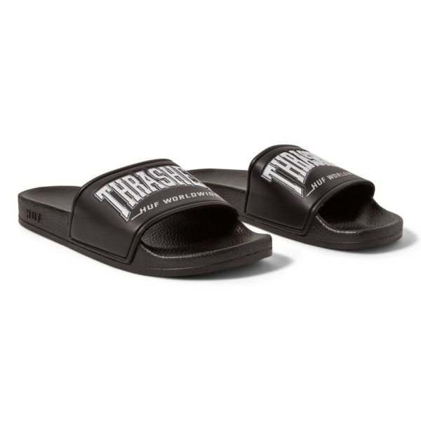 HUF Thrasher slides black