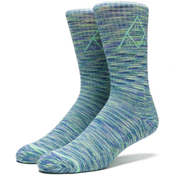 Носки HUF Triple Triangle Melange crew sock blue Носки HUF Triple Triangle Melange crew sock blue