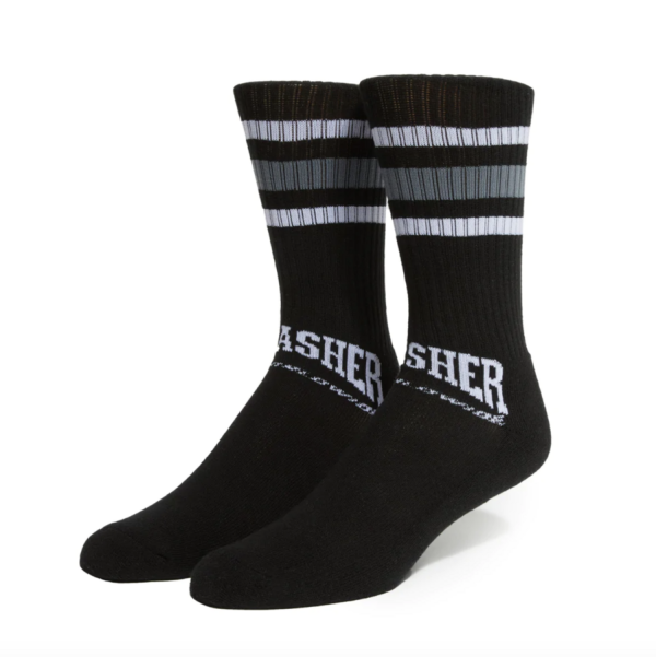 HUF X Thrasher Center field sock black HUF X Thrasher Center field sock black