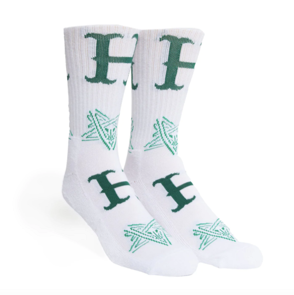 HUF X Thrasher Duality sock white
