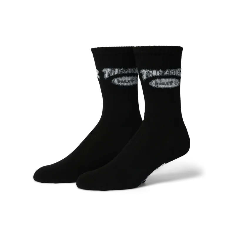 Шкарпетки HUF X Thrasher logo black