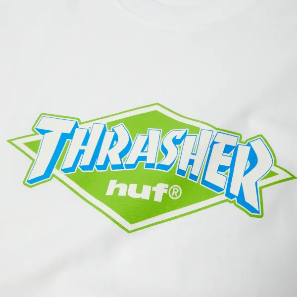Футболка HUF X Thrasher logo white