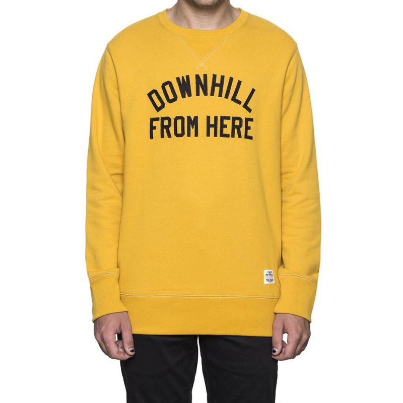 Sweatshirt HUF DFH Crew fleece mustard
