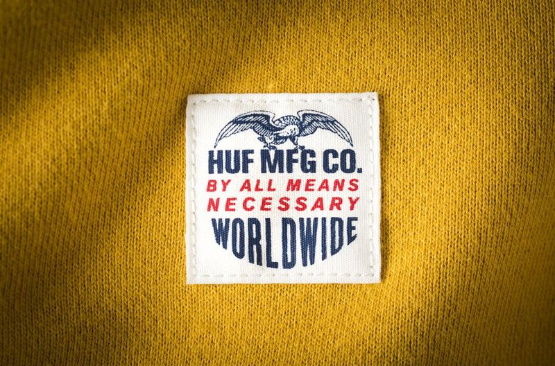 Sweatshirt HUF DFH Crew fleece mustard