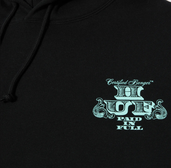 Hoodie HUF SP23 Paid in full black