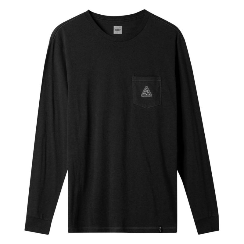 Лонгслив HUF FA19 Peak patch ls tee black