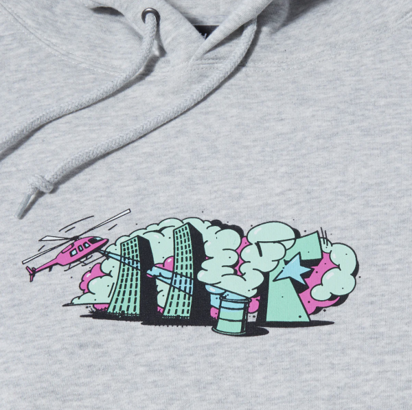 Худи HUF SU23 Street level heather grey