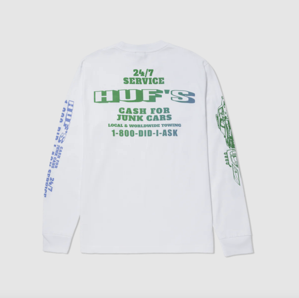 HUF SU24 Worldwide Towing LS tee white