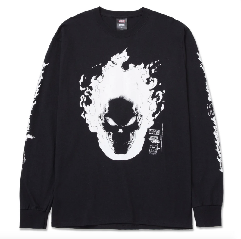 Longsleeve HUF X Marvel SU22 Ghost rider ls black