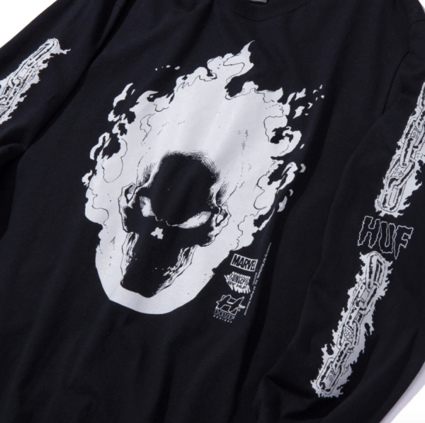 Longsleeve HUF X Marvel SU22 Ghost rider ls black