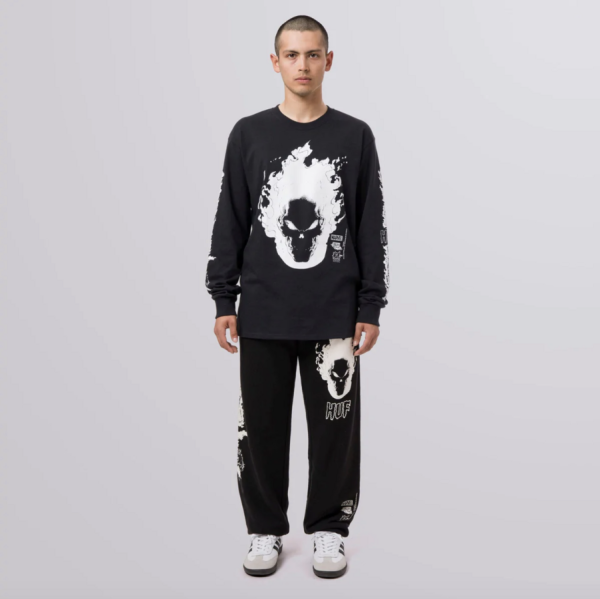Longsleeve HUF X Marvel SU22 Ghost rider ls black