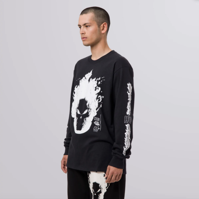 Longsleeve HUF X Marvel SU22 Ghost rider ls black