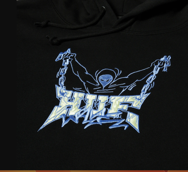 HUF SP24 Zine hoodie black