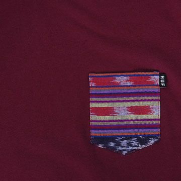 HUF Guatemalan pocket tee burgundy