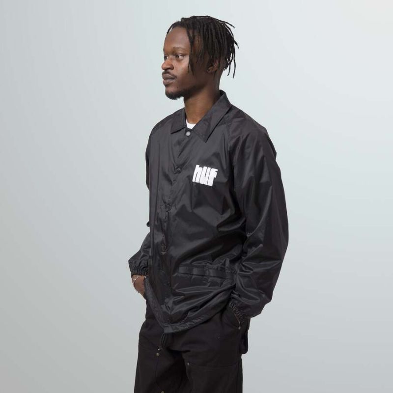 Куртка HUF HO21 Hydrate zip coaches jacket black