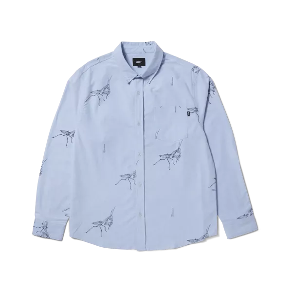 HUF HO24 Mantis Oxford shirt blue HUF HO24 Mantis Oxford shirt blue