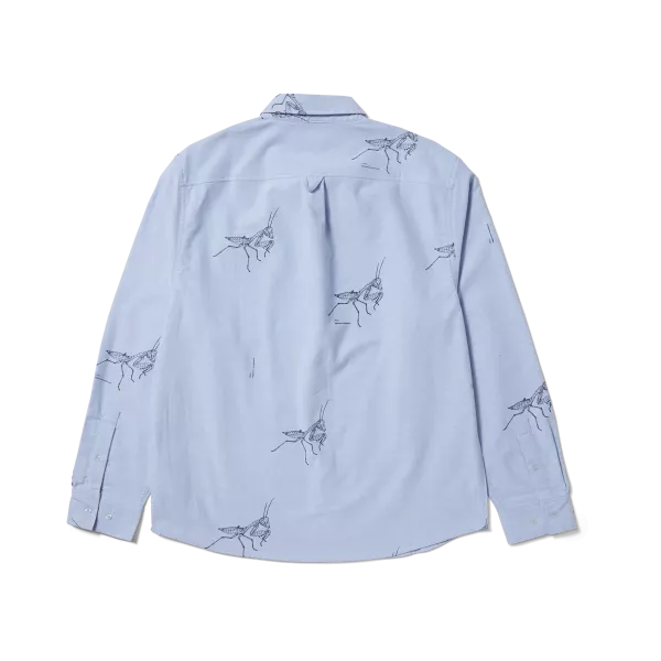 HUF HO24 Mantis Oxford shirt blue HUF HO24 Mantis Oxford shirt blue