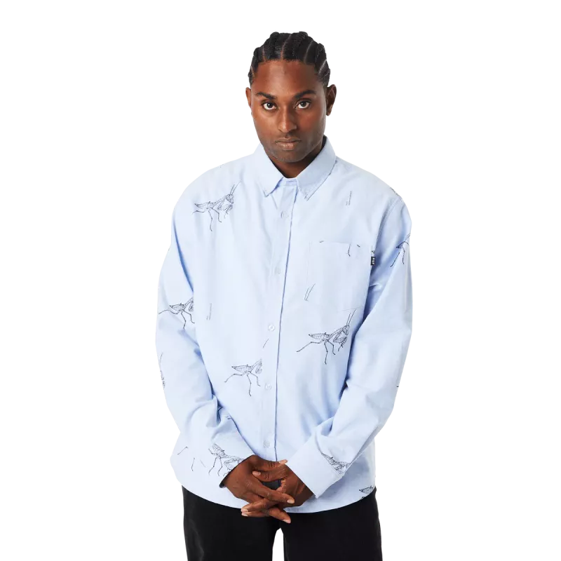 HUF HO24 Mantis Oxford shirt blue HUF HO24 Mantis Oxford shirt blue