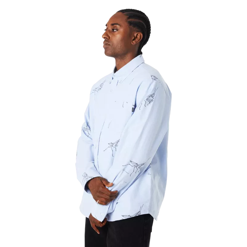 HUF HO24 Mantis Oxford shirt blue HUF HO24 Mantis Oxford shirt blue