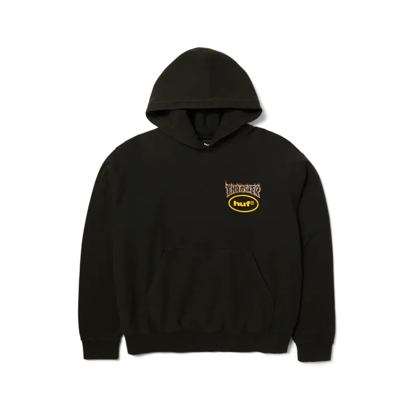 Худі HUF x Thrasher Meltdown Heavyweight hoodie black