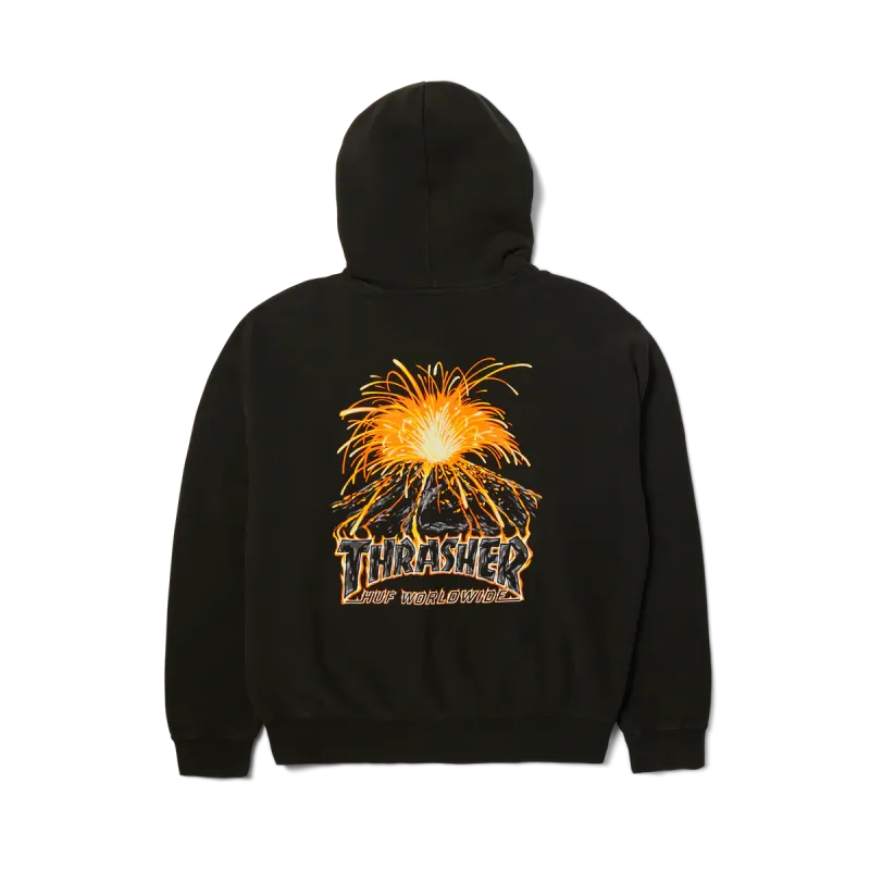 Худі HUF x Thrasher Meltdown Heavyweight hoodie black