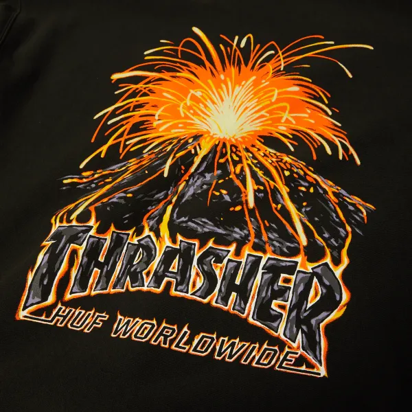 Худі HUF x Thrasher Meltdown Heavyweight hoodie black
