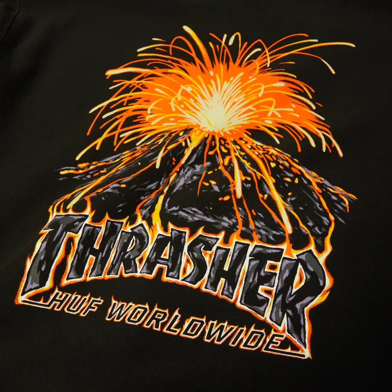 Худі HUF x Thrasher Meltdown Heavyweight hoodie black
