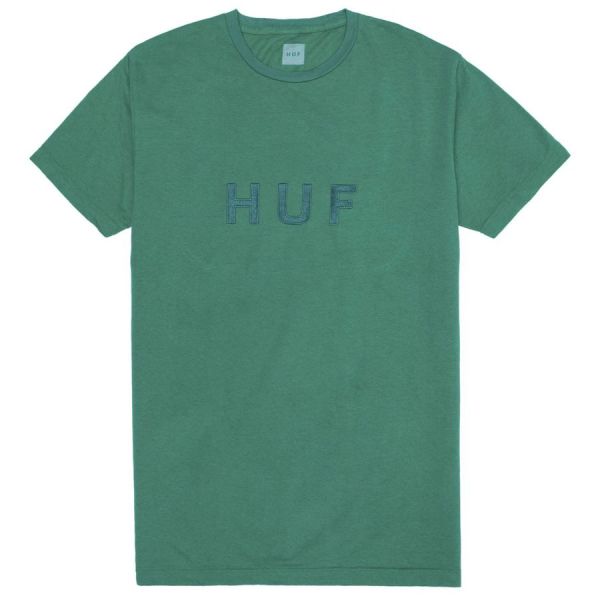 HUF SP18 OG Logo over dye tee emerald HUF SP18 OG Logo over dye tee emerald