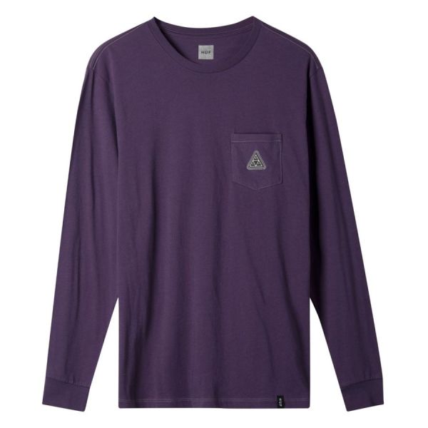 Лонгслив HUF FA19 Peak patch ls tee purple velvet Лонгслив HUF FA19 Peak patch ls tee purple velvet