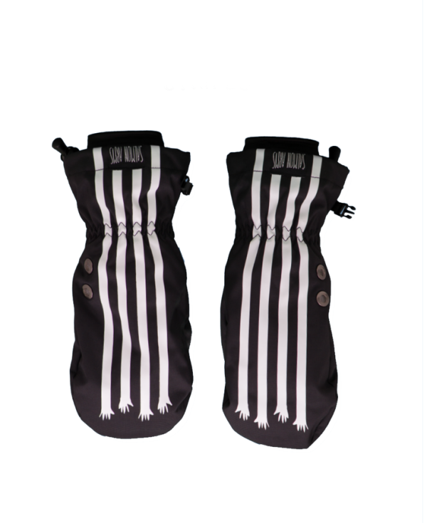 Salmon arms Stripes mittens Salmon arms Stripes mittens