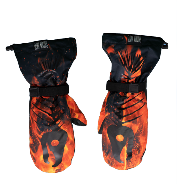 Salmon arms Bones mittens  Salmon arms Bones mittens