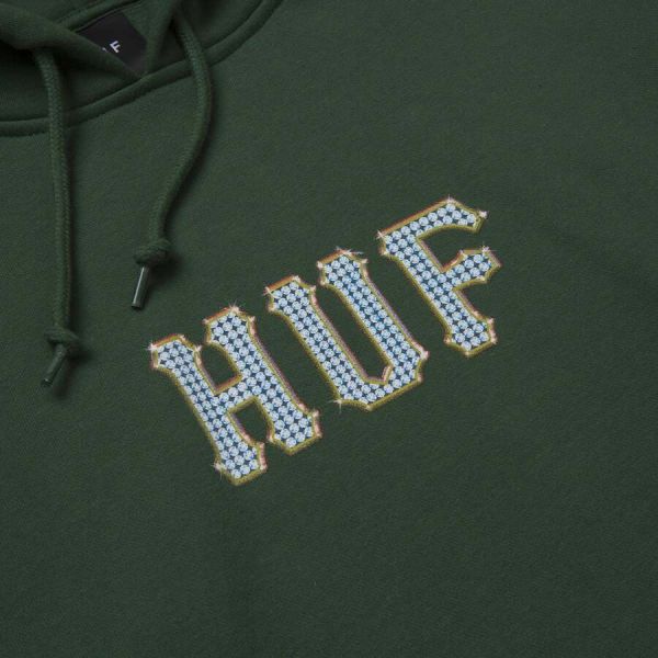 Hoodie HUF HO21 VVS pullover dark green