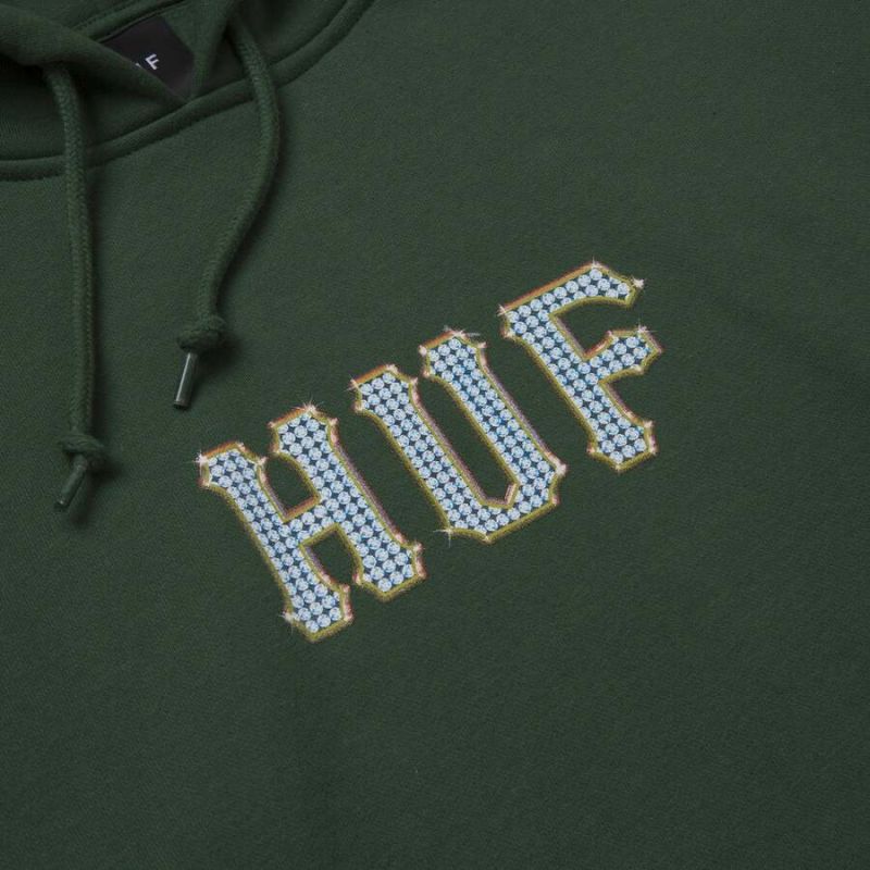 Hoodie HUF HO21 VVS pullover dark green