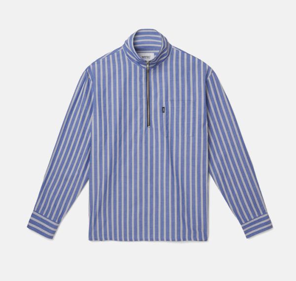 Shirt WeSC Fall18 Banks ls relaxed fit marine blue Shirt WeSC Fall18 Banks ls relaxed fit marine blue