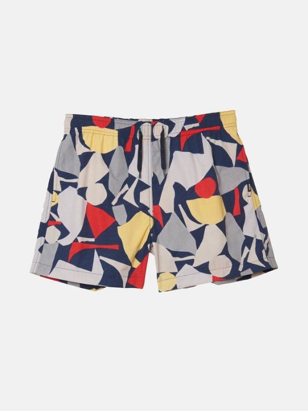 WeSC SS19 Zack printed swim pants navy
