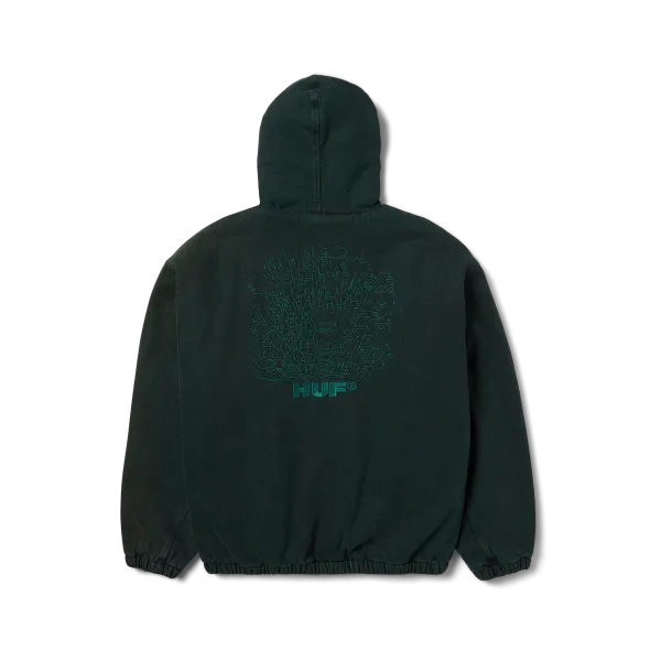 Куртка HUF HO25 What A Jungle Denim Work Jacket evergreen