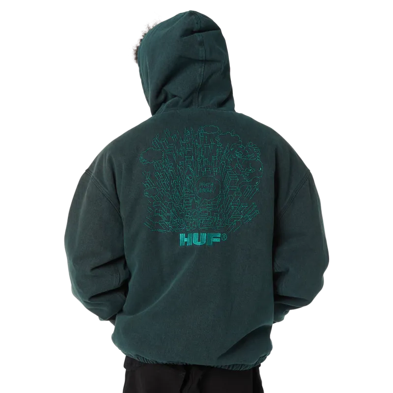 Куртка HUF HO25 What A Jungle Denim Work Jacket evergreen